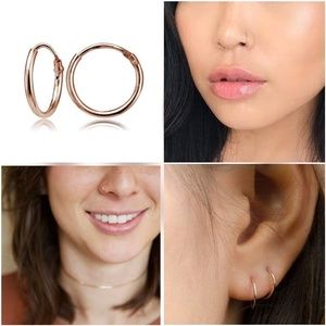 Rose Gold Flashed Sterling Silver Small Endless